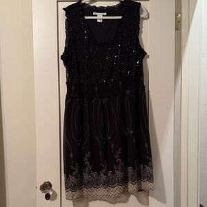 American Rag Black and Silver Sequin Mini Dress